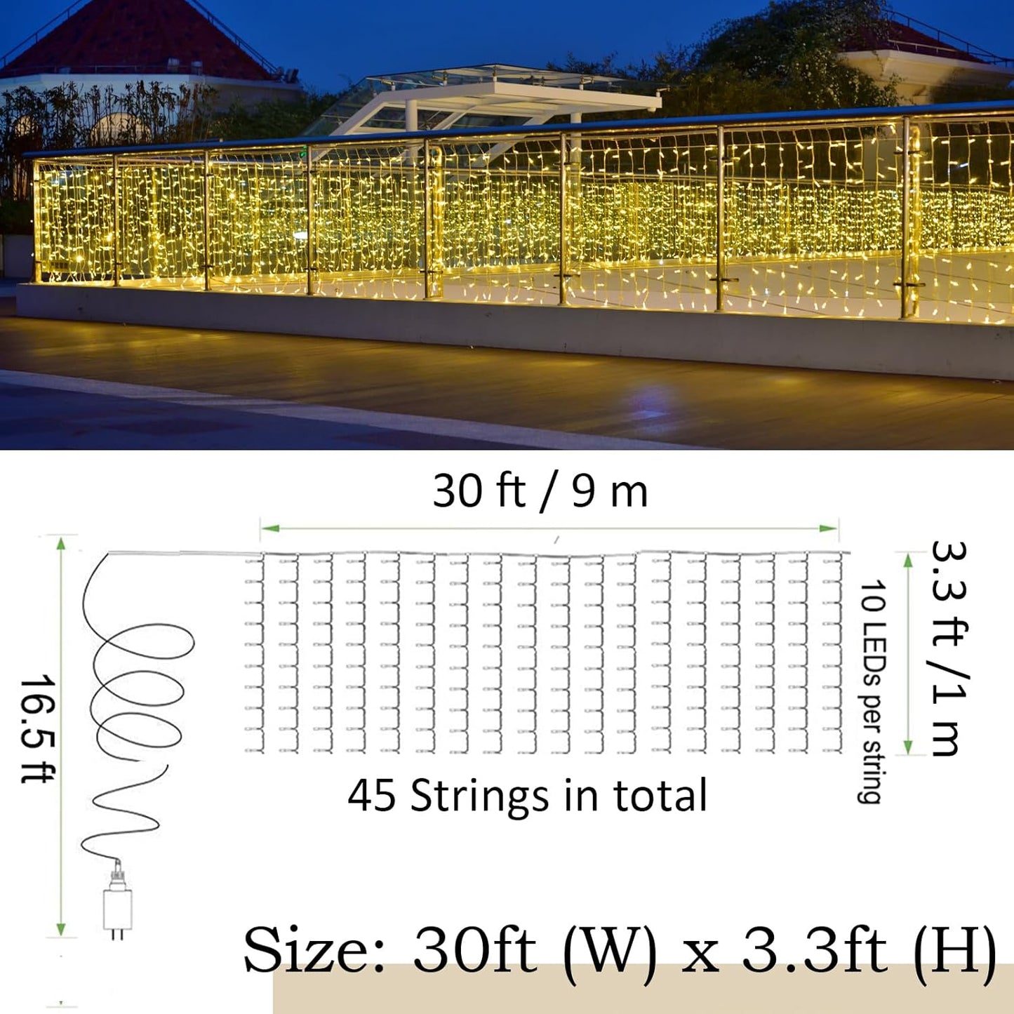 Twinkle LED Curtain Lights