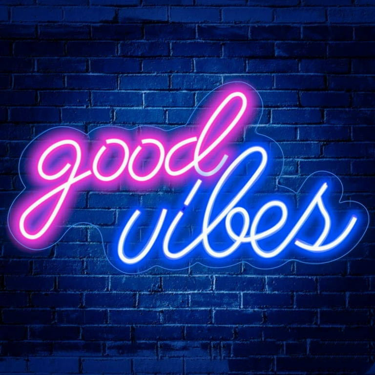 good vibes neon light