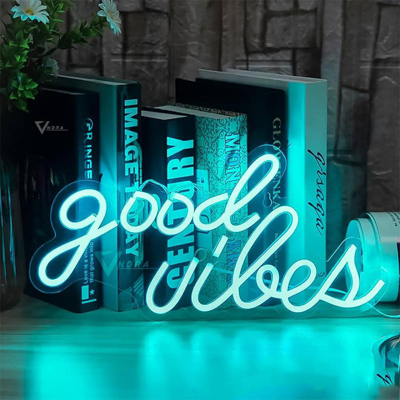 good vibes neon light