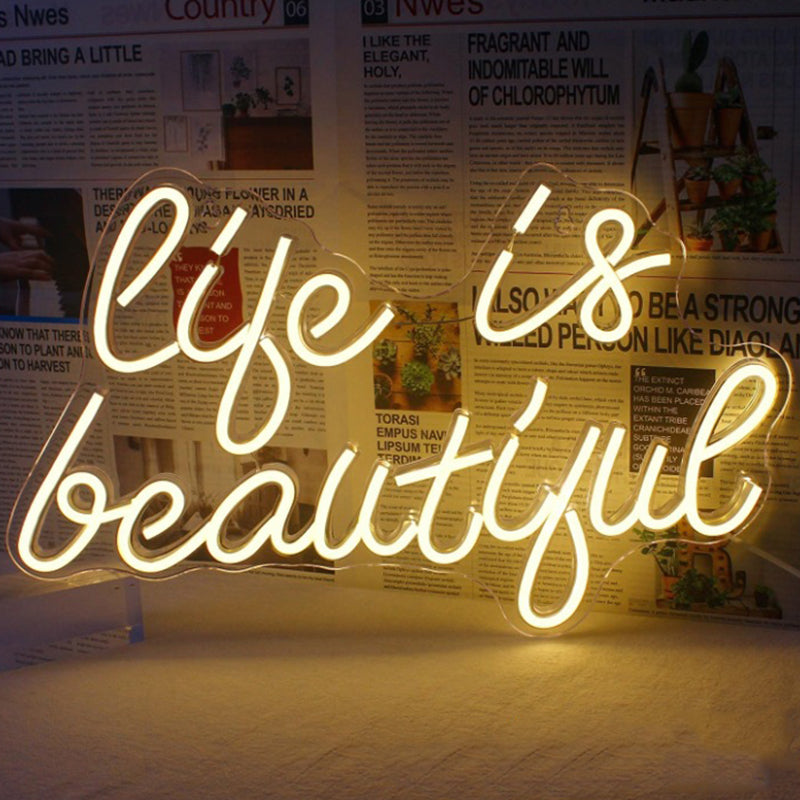 life is beautiful neon light