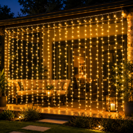 Why Stop at Daylight When Curtain Lights for Outdoors Can Keep the Magic Going?
