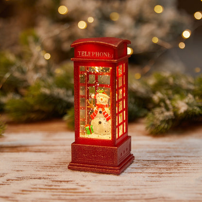 Christmas Phone Booth Lantern