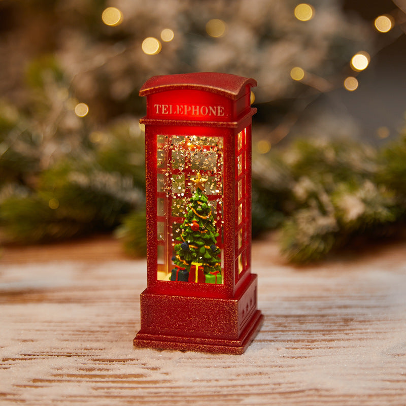 Christmas Phone Booth Lantern