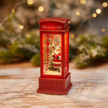 Christmas Phone Booth Lantern