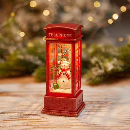 Christmas Phone Booth Lantern