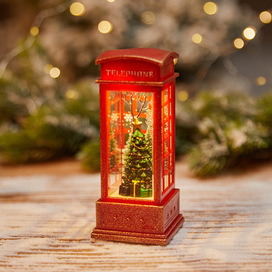 Christmas Phone Booth Lantern