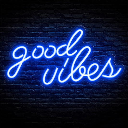 good vibes neon light