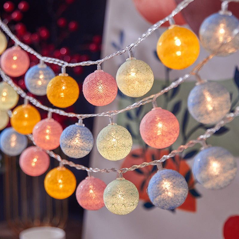 Small Cotton Thread Balls Lights