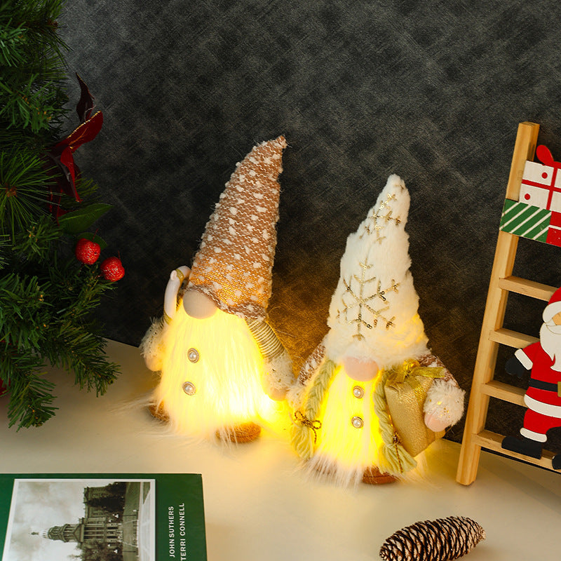 White Gnome Figures Light